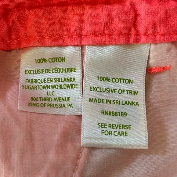 LILY PULITZER CALLAHAN JACQUARD SHORTS Coral SIZE 2 Summer Preppy Academia - Picture 8 of 12